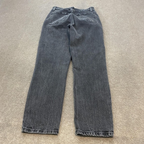 Abercrombie & Fitch Mom Jeans Womens 25 Gray High Rise Curve Love Straight Leg - Picture 2 of 12